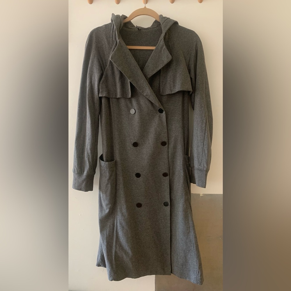 Chic Josh Goot Charcoal Double-Breasted Trench Coat